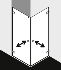 Kermi shower enclosure, MENA ME1EL 1ER