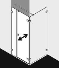 Kermi shower enclosure, MENA ME1SWL SWBR
