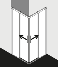 Kermi douchescherm NICA NIC2L C2R