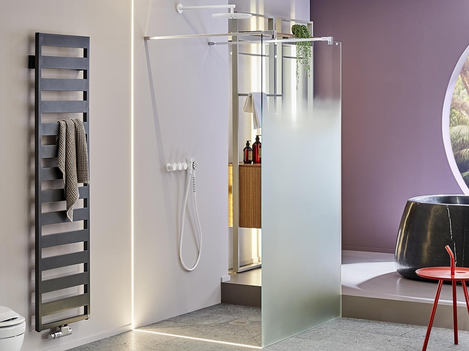 Kermi inspiration bathrom with WALK-IN XB and POINT