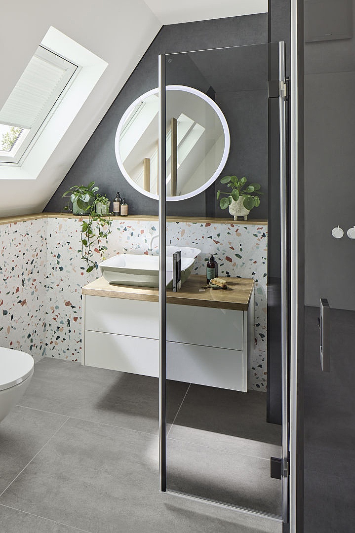 Kermi Profil-Duschkabine LIGA, Türflügel geöffnet