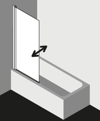 Kermi douchescherm CADA XS CCDFL