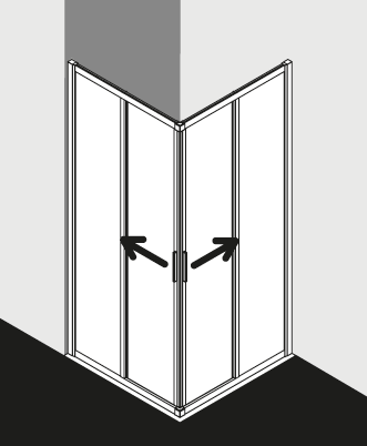 Kermi douchescherm CADA XS CCE2L E2R
