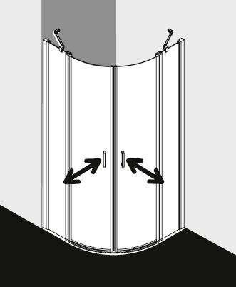 Kermi douchescherm CADA XS CCP55