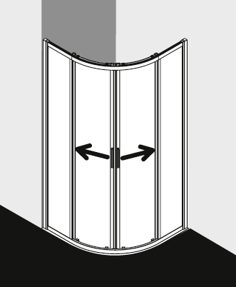 Kermi douchescherm CADA XS CCR55