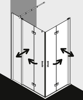 Kermi Duschkabine DIGA DI2CR F2L