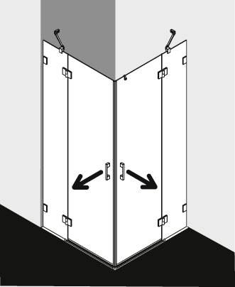 Kermi shower enclosure, LIGA LIEOL EOR