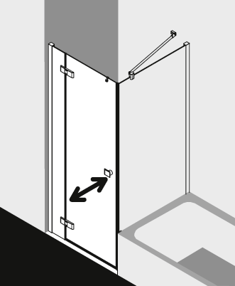 Kermi shower enclosure, MENA ME1NL TVPR