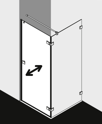 Kermi shower enclosure, MENA ME1TNL SWBR