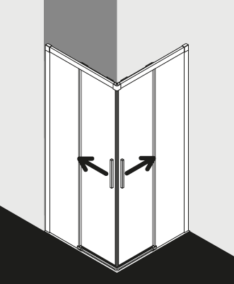 Kermi douchescherm NICA NIC2L C2R