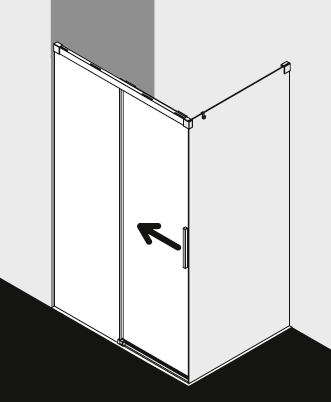 Kermi douchescherm NICA NID2BL TWBR