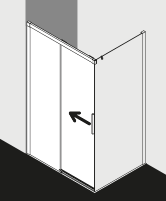 Kermi douchescherm NICA NID2L TWR