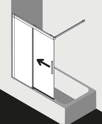 Kermi douchescherm NICA NIH2L