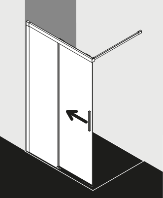 Kermi douchescherm NICA NIJ2L