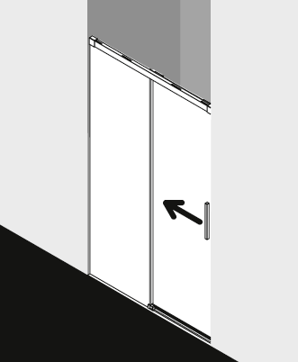 Kermi douchescherm NICA NIL2BL