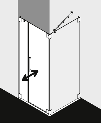 Kermi shower enclosure, PASA PA1SWL SWD