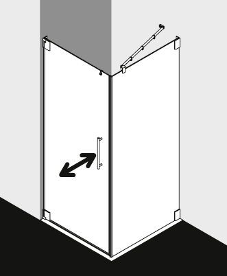 Kermi douchescherm PASA PA1TWL TWD