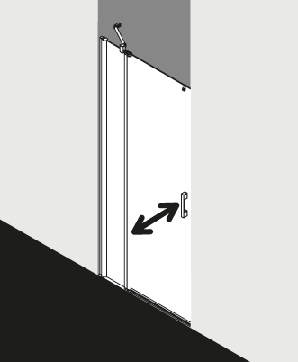 Kermi douchescherm PEGA PE1FL