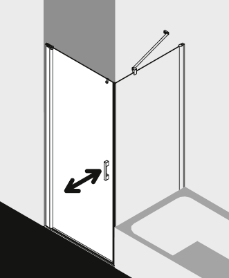 Kermi douchescherm PEGA PE1KL TVOR