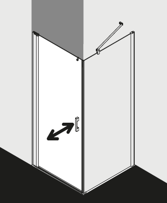 Kermi douchescherm PEGA PE1KL TWOR