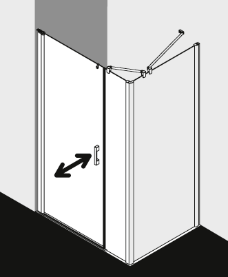 Kermi douchescherm PEGA PE1OL TWDR