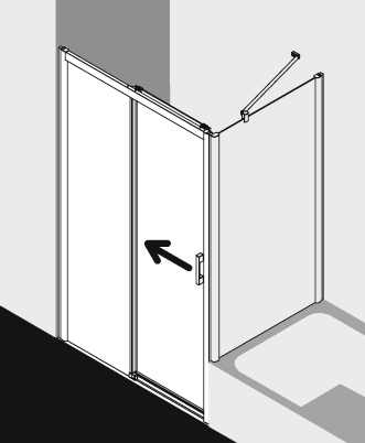 Kermi douchescherm PEGA PED2L TVDR