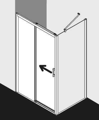 Kermi douchescherm PEGA PED2L TWDR