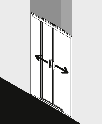 Kermi douchescherm PEGA PED4B