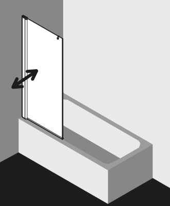 Kermi douchescherm PEGA PEDFL