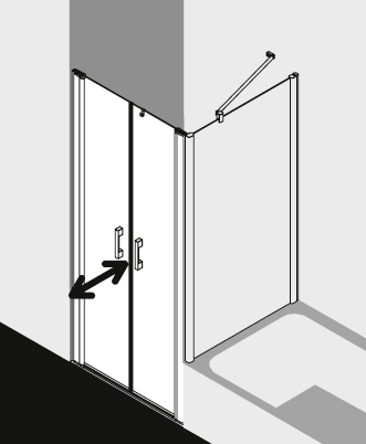 Kermi douchescherm PEGA PEPTD TVDR