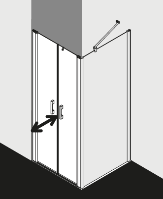 Kermi douchescherm PEGA PEPTD TWDR