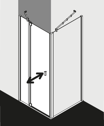 Kermi Duschkabine RAYA RA1GL TWD