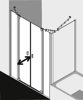 Kermi douchescherm RAYA RAPTF TVDR