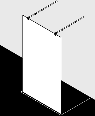 Kermi douchescherm – WALK-IN XB FW1